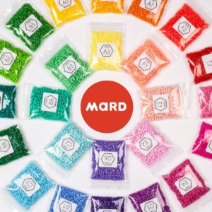 DOKILA Choice  | MARD Perler Beads： 221-Color Full Spectrum Set | Superior Fusion, Minimal Warping