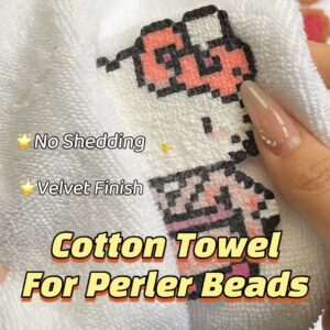 DOKILA Choice | Lint-Free Cotton Towel for Perler Beads - Soft Fluffy Texture | Perler beads special towel
